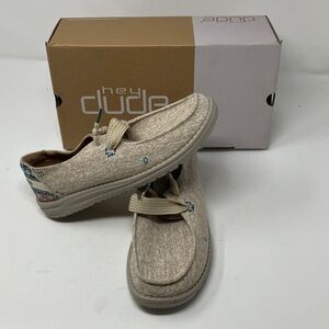 Hey Dude Wendy Flora  - Sunflower Beige  Size 8M  With Box EUC
